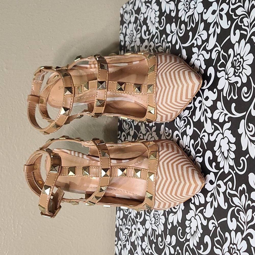 Shoe Republic LA Strappy Studded Heels